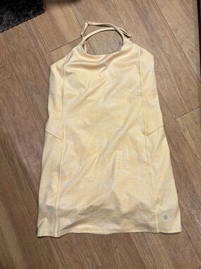 Athleta Light Yellow Halter Dress